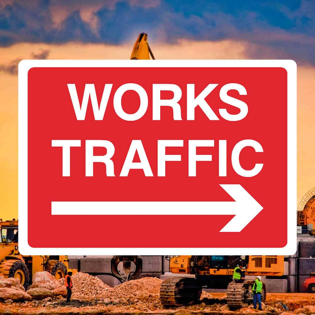 Works Traffic - Right Arrow Safety Sign - The Sign Shed