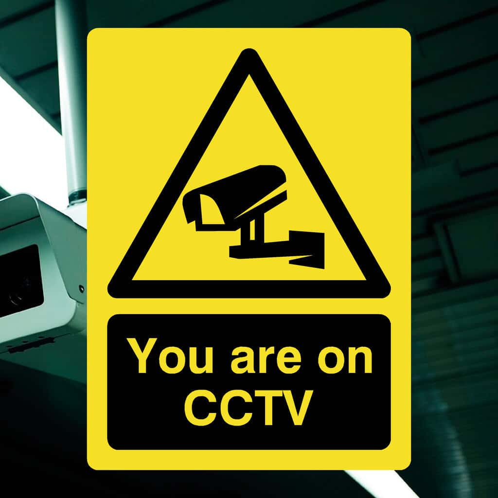 You Are On CCTV Yellow Sign - The Sign Shed