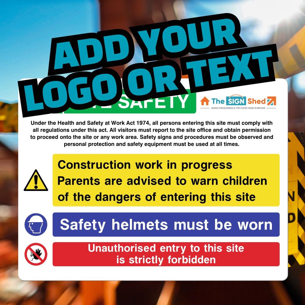 Custom Site Safety Sign - Unauthorised Entry