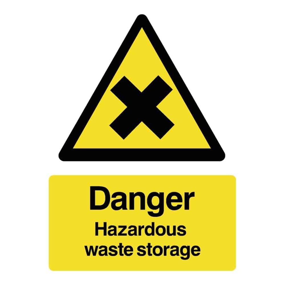 Danger Hazardous Waste Storage Sign