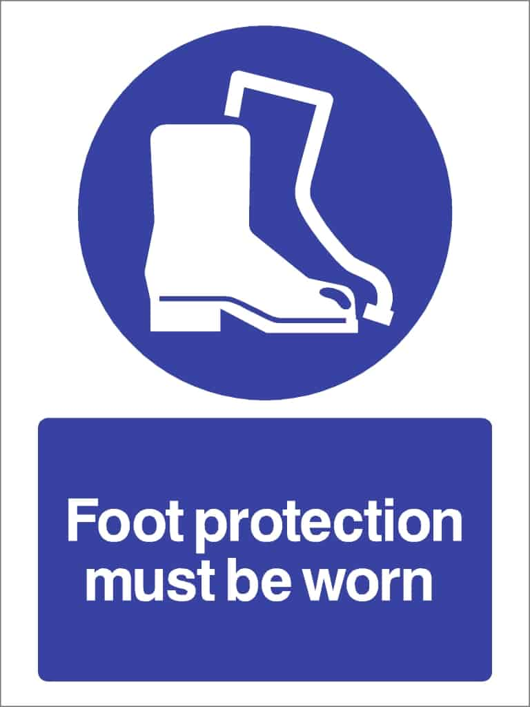 Foot Protection Must Be Worn Sign