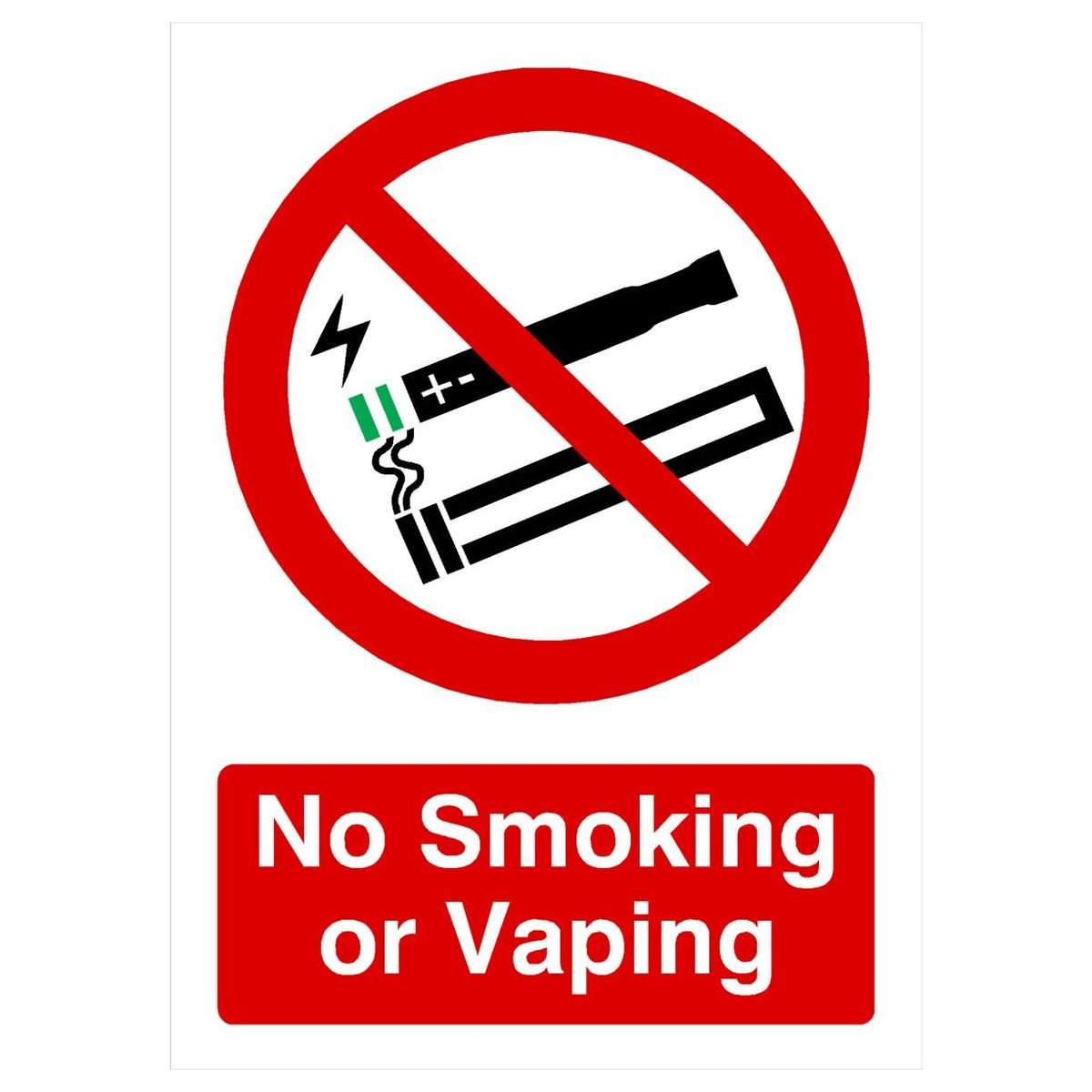 No Smoking or Vaping Sign | Safety Signs