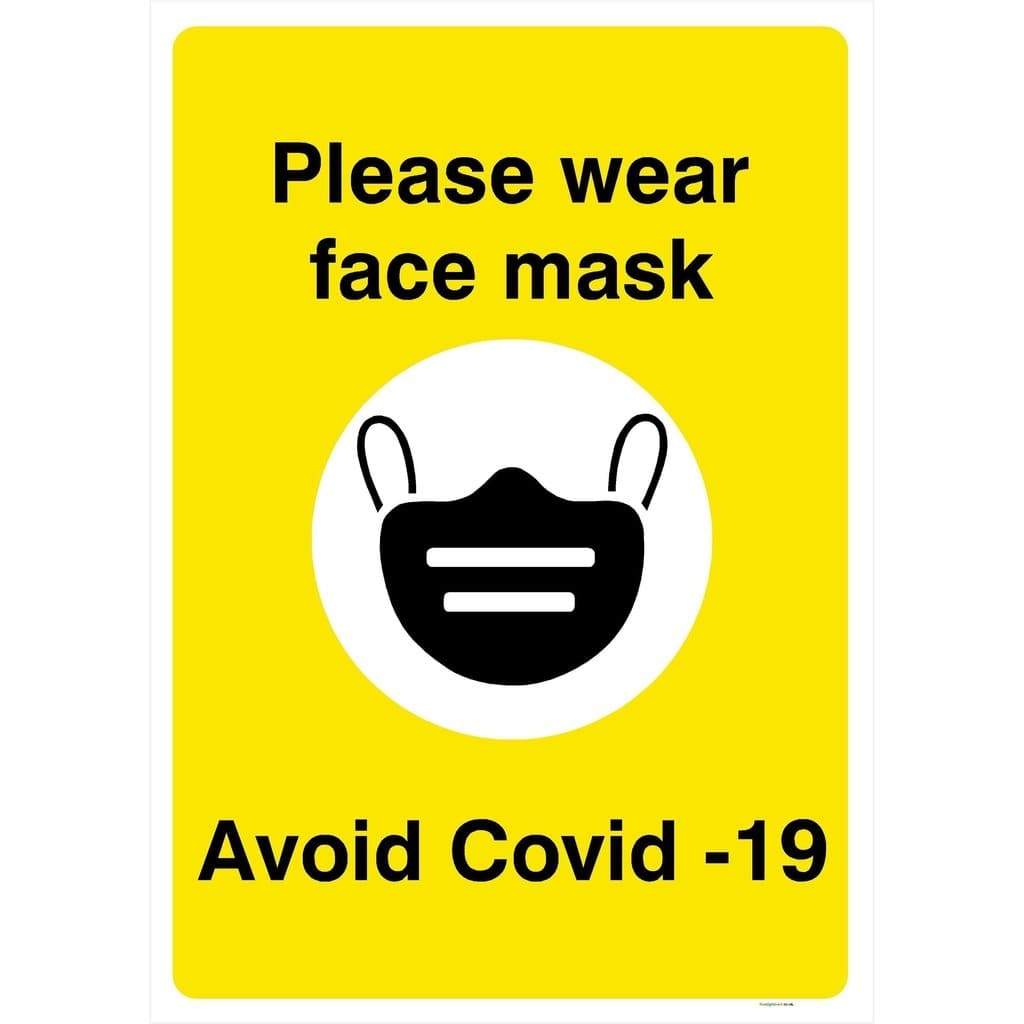 Please Wear A Face Mask Avoid Virus Sign