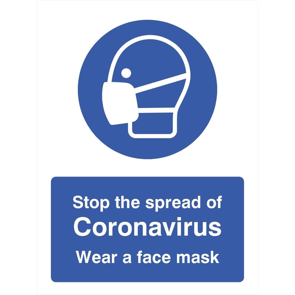 Stop The Spread Of Virus Wear A Face Mask Sign